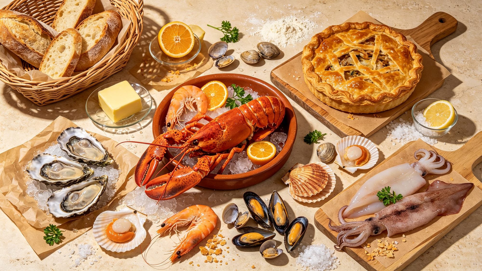 Premium wild-caught seafood prepared and packed to order